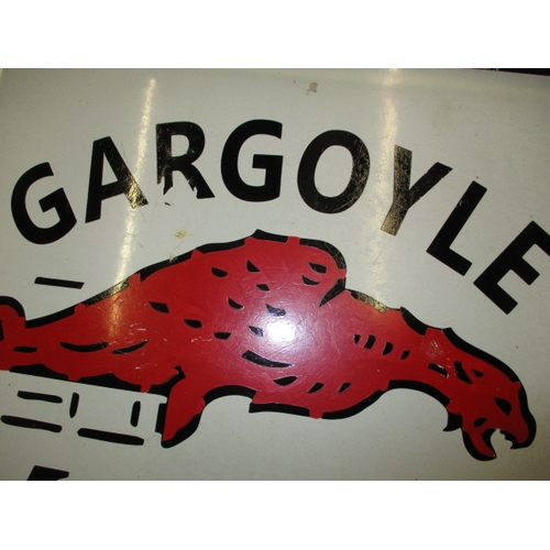 243 - A vintage advertising sign for Gargoyle Mobiloil A, approx. size 76x46cm having some age-related mar... 