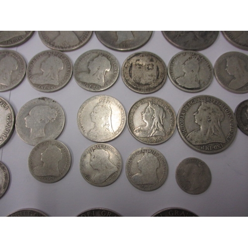 68 - A large parcel of pre-decimal silver coins, various dates and denominations, all in circulated condi... 