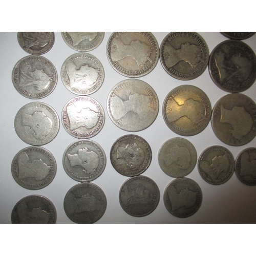 68 - A large parcel of pre-decimal silver coins, various dates and denominations, all in circulated condi... 