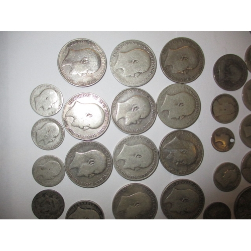 68 - A large parcel of pre-decimal silver coins, various dates and denominations, all in circulated condi... 