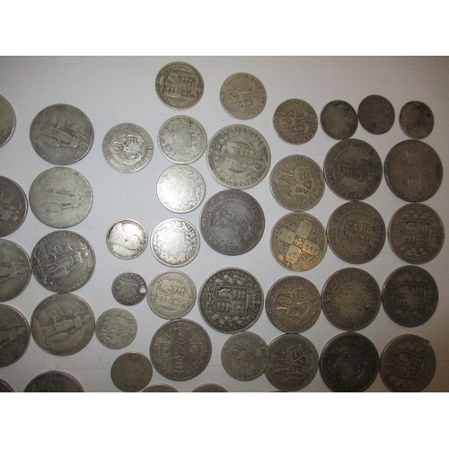 68 - A large parcel of pre-decimal silver coins, various dates and denominations, all in circulated condi... 