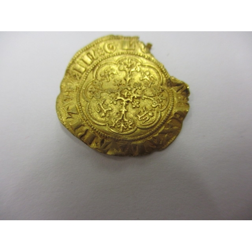 53 - An Edward III (1327-1377)  gold quarter Noble, approx. weight 1.83g, approx. dia 20mm, a circulated ... 