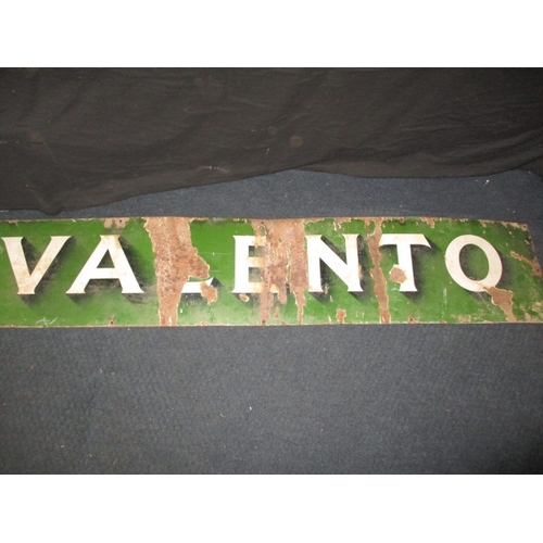 249 - An early 20th century enamel advertising sign, advertising VALENTO, approx. size 173x33cm having ena... 