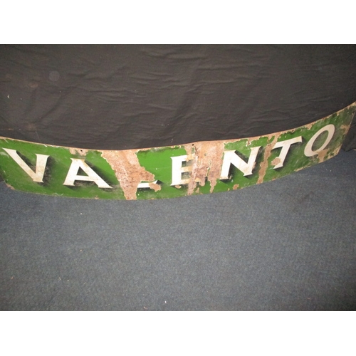 249 - An early 20th century enamel advertising sign, advertising VALENTO, approx. size 173x33cm having ena... 