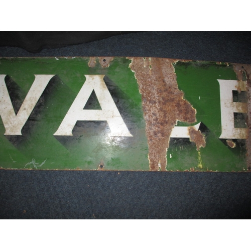 249 - An early 20th century enamel advertising sign, advertising VALENTO, approx. size 173x33cm having ena... 