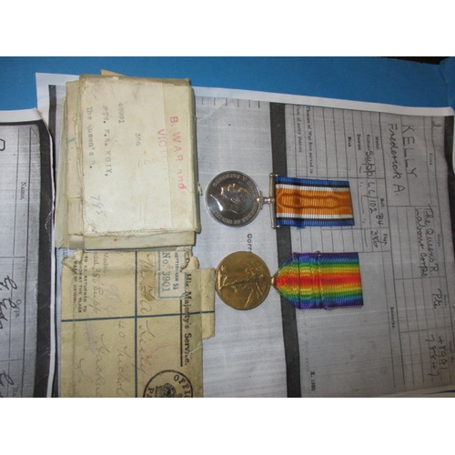 91 - A parcel of WWI and later medals, H. Carter ASC, WW1 British War & Victory medals 29096 Gdsm. J. Rus... 