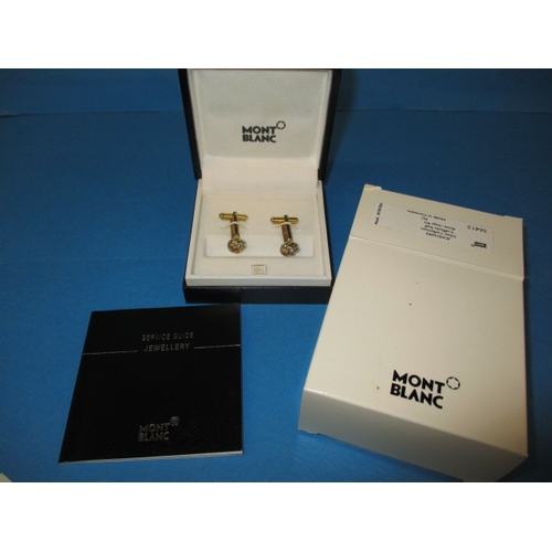 75 - A boxed pair of Mont Blanc cufflinks, in useable pre-owned condition