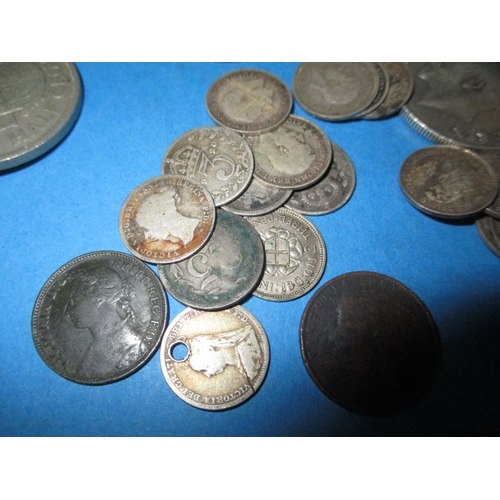 70 - A parcel of mainly pre-decimal vintage coins, to include some silver and part silver examples, all i... 