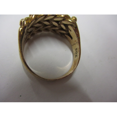 10 - A vintage 9ct yellow gold dress ring, approx. ring size ‘P’ approx. weight 6.8g in useable pre-owned... 