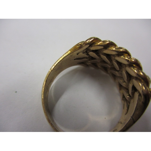 10 - A vintage 9ct yellow gold dress ring, approx. ring size ‘P’ approx. weight 6.8g in useable pre-owned... 