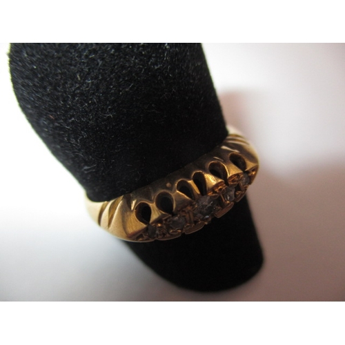 4 - A vintage 18ct yellow gold and diamond ring, approx. ring size ‘O+’, approx. weight 2.6g in useable ... 