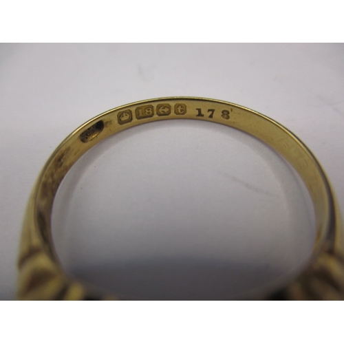 4 - A vintage 18ct yellow gold and diamond ring, approx. ring size ‘O+’, approx. weight 2.6g in useable ... 