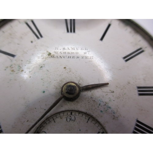 77 - Three vintage pocket watches, one a fusee movement, 2 silver cased, all in need of repair