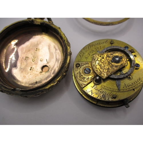 77 - Three vintage pocket watches, one a fusee movement, 2 silver cased, all in need of repair