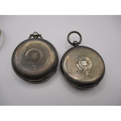 77 - Three vintage pocket watches, one a fusee movement, 2 silver cased, all in need of repair