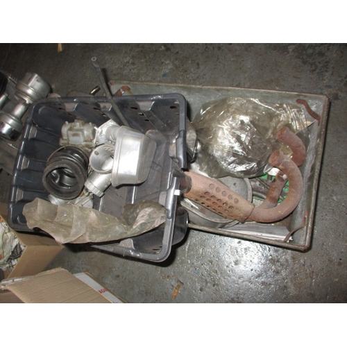 224 - An Enfield motorcycle engine and parts. Dismantled, sold as a restoration project