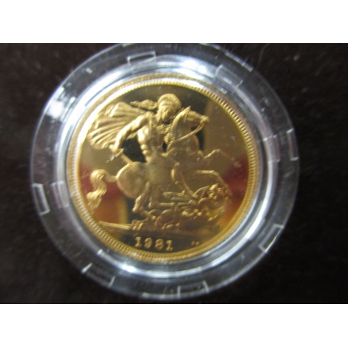 49 - A 1981 Royal Mint proof gold sovereign in original presentation case