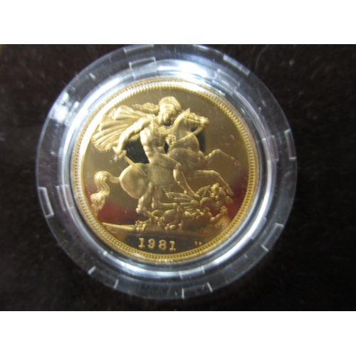 49 - A 1981 Royal Mint proof gold sovereign in original presentation case