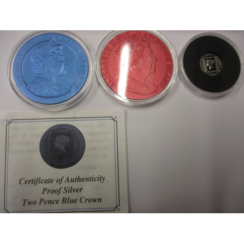 66 - A 2015 Canadian $50 fine silver coin and 3 proof silver stamp coins, all in plastic protection capsu... 