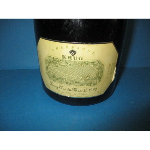 145 - A 75cl bottle 1990 Krug Clos du mesnil champagne, brut blanc de blance