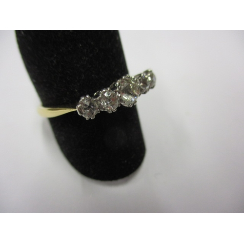 5 - An Edwardian 18ct gold and platinum 5 stone diamond ring, approx. ring size ‘Q’, approx. weight 2.9g... 