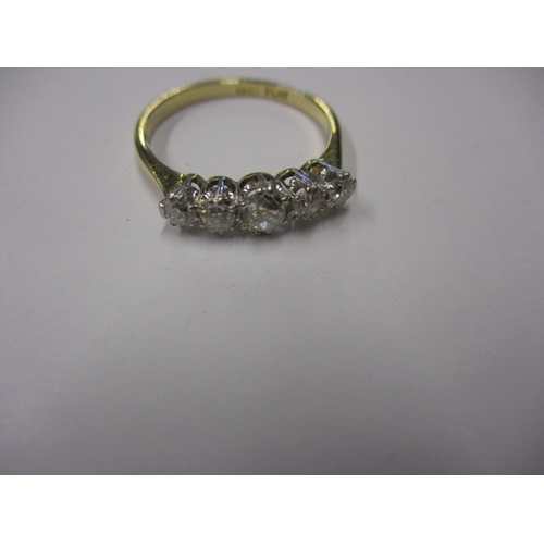 5 - An Edwardian 18ct gold and platinum 5 stone diamond ring, approx. ring size ‘Q’, approx. weight 2.9g... 