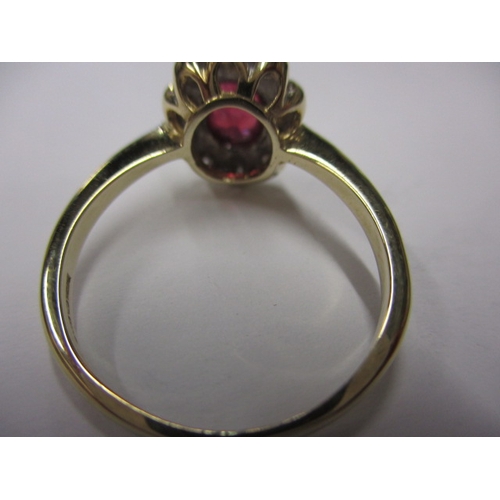 8 - A 9ct gold, diamond and ruby dress ring, approx. ring size ‘Q’ approx. weight 3g, in good useable pr... 