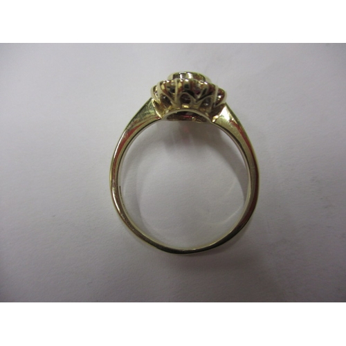 8 - A 9ct gold, diamond and ruby dress ring, approx. ring size ‘Q’ approx. weight 3g, in good useable pr... 