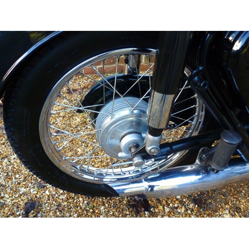 239 - A 1962 AJS 350 model 16 motorbike with V5 and some service history documentation. Runs and rides per... 