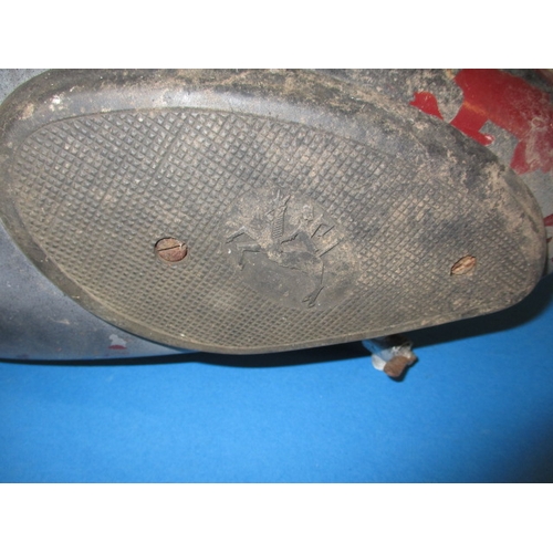 227 - A vintage motorbike petrol tank, paint loss and some surface rust