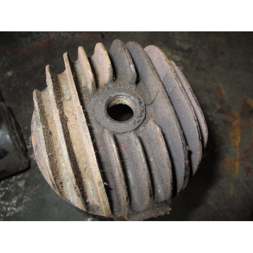 228 - New old stock Villiers engine cylinder head/barrel, and another cast casing, unused condition with g... 