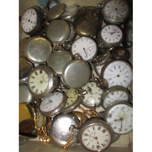 78 - A very large quantity of vintage pocket watches, various dates and condition, none tested as to func... 