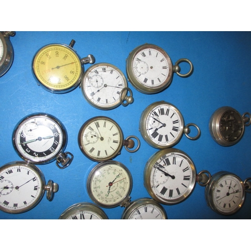 78 - A very large quantity of vintage pocket watches, various dates and condition, none tested as to func... 