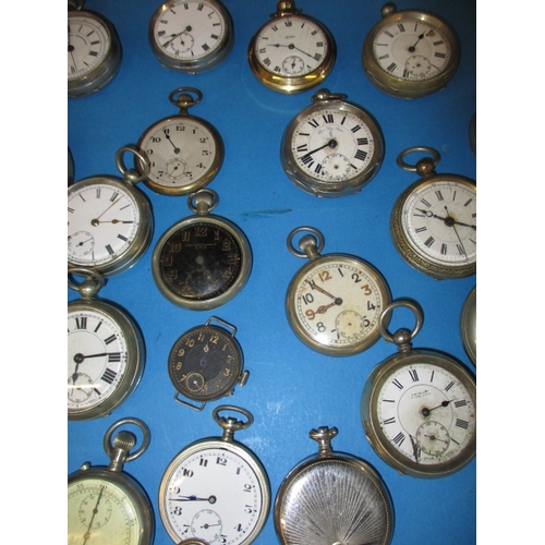 78 - A very large quantity of vintage pocket watches, various dates and condition, none tested as to func... 