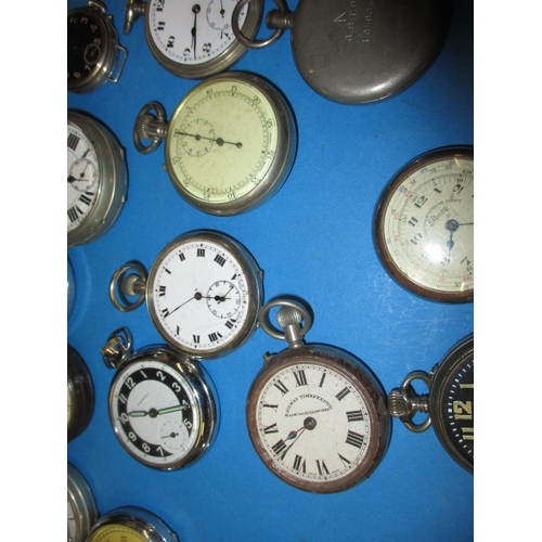 78 - A very large quantity of vintage pocket watches, various dates and condition, none tested as to func... 