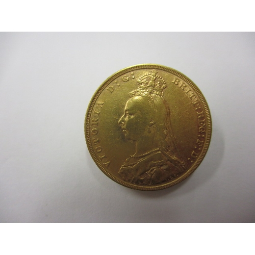 37 - A Victorian Jubilee head  gold sovereign dated 1892, a circulated coin with good definition of featu... 