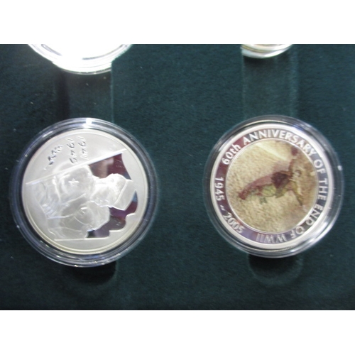 61 - A boxed set of silver proof commemorative coins, “The Allied Forces”, with original paperwork