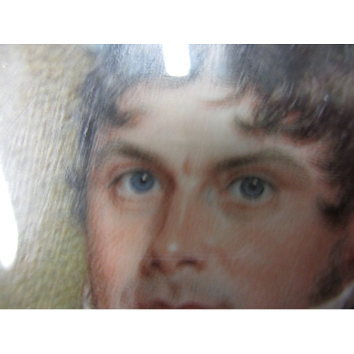 87 - An antique portrait miniature of Major General Briggs painted in 1821 by John Jukes, approx. image s... 