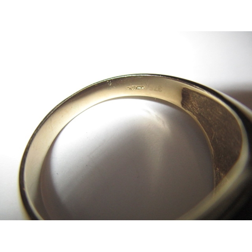 27 - A 9ct gold signet ring with shield motif for Liverpool football club, approx. weight 7.5g in useable... 