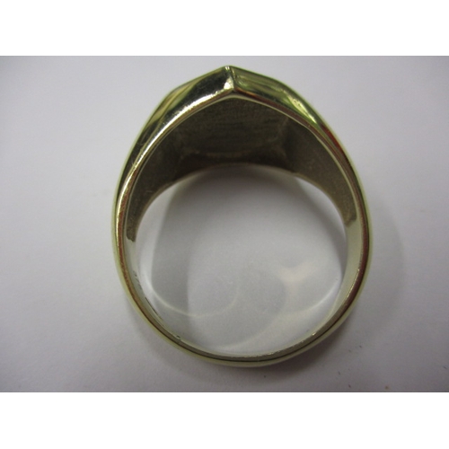 27 - A 9ct gold signet ring with shield motif for Liverpool football club, approx. weight 7.5g in useable... 