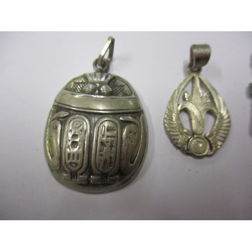 228 - A parcel of Egyptian white metal charms, some with marks, approx. gross parcel weight 47.5g,  all in... 