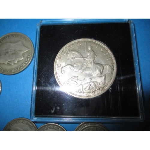 214 - Approx 1.5kg pre-decimal part silver coins, all in circulated condition, various grades and denomina... 