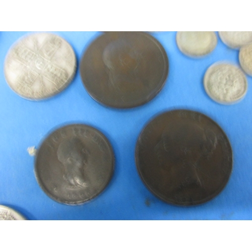 215 - A large quantity of pre-decimal coins, to include silver and part silver examples and a Henry VIII q... 