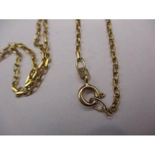 56 - A 9ct yellow gold necklace chain with gold crucifix pendant, approx. linear length of chain 60cm, in... 