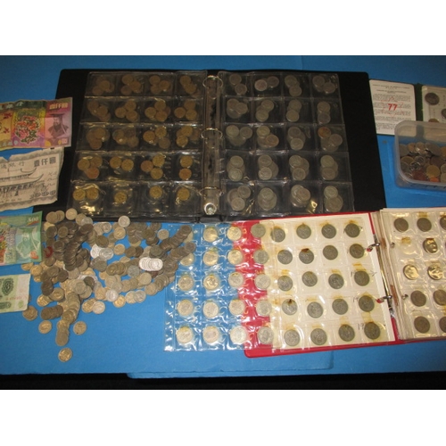 216 - A parcel of pre-decimal coins, and some bank notes, all in circulated condition