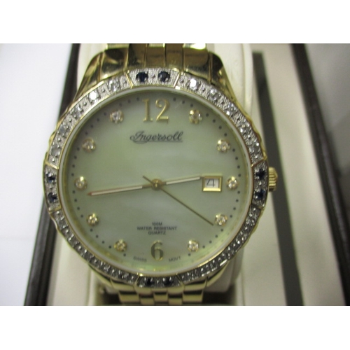 116 - An Ingersoll Gems 100m water resistant quartz watch, in working order with new battery, box and pape... 