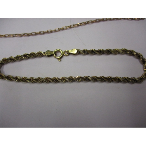 64 - A parcel of 9ct gold jewellery items, to include a rope bracelet, all in used condition, approx. gro... 