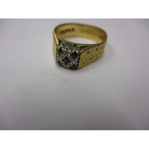 6 - An 18ct yellow gold , diamond and sapphire signet ring, approx. ring size ‘N’, approx. weight 6.3g, ... 