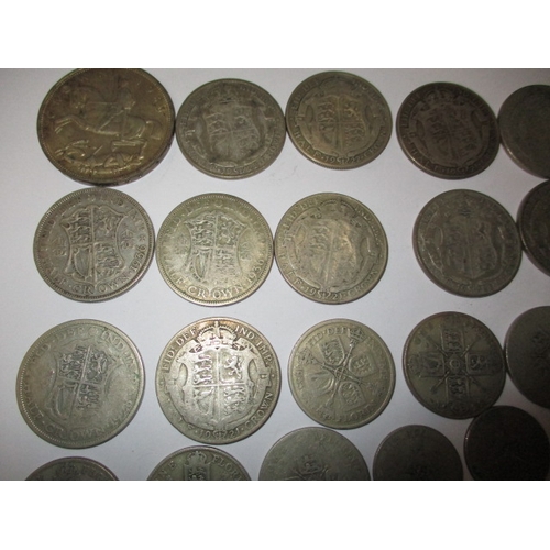 217 - A parcel of pre-decimal silver and part silver coins, approx. parcel weight 498.5g, all in circulate... 