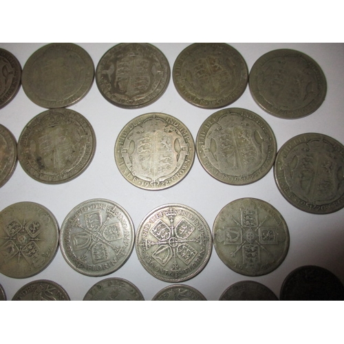 217 - A parcel of pre-decimal silver and part silver coins, approx. parcel weight 498.5g, all in circulate... 